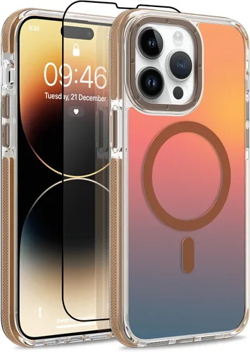 Vista 91 de Funda magnética para Google Pixel 10 Pro XL [compatible con Magsafe] [bonito diseño fluorescente de moda] a prueba de golpes, delgada, translúcida
