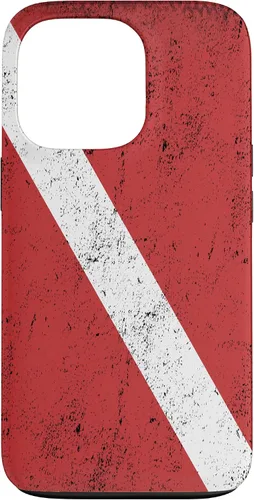 Vista 10 de Bandera de buceo para iPhone 16 para buceadores con funda de efecto envejecido