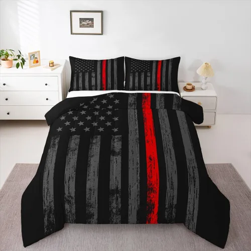 Vista 14 de Erosebridal - Juego de edredón Samurai, juego de ropa de cama al atardecer, edredón japonés de samurái cálido y suave, decoración de dormitorio