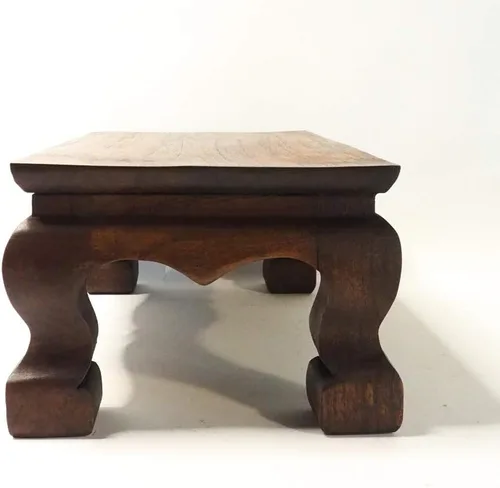 Vista 2 de Soporte de estatua de Buda para mesa de adoración, pedestal tailandés hecho a mano, soporte para tallar madera de teca, decoración del hogar, 10