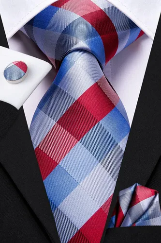 Vista 138 de Dubulle Corbata tejida de cachemira para hombre y gemelos de pañuelo para hombre, conjunto de gemelos para boda formal y negocios