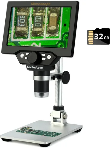 Vista 10 de Koolertron - Microscopio digital LCD de 7 pulgadas, cámara USB 1080P