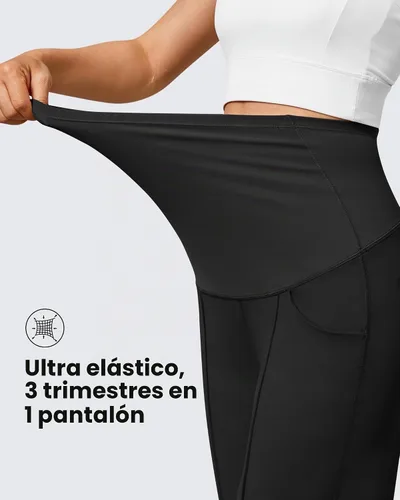 Vista 5 de G4Free EverGoing - Pantalones de maternidad para embarazadas, sobre el Negro