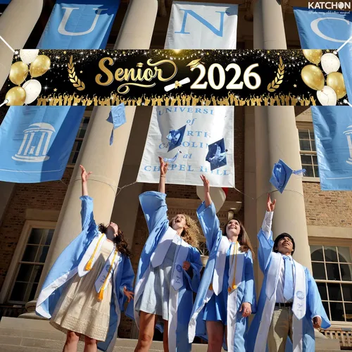 Vista 6 de KatchOn, Xtralarge - Cartel de graduación para patio, decoraciones de graduación 2026-120 x 20 pulgadas, pancarta de felicitación para graduación al