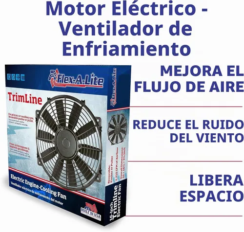 Vista 3 de Ventilador circular Flex-a-lite 116 negro de 16" (reversible)