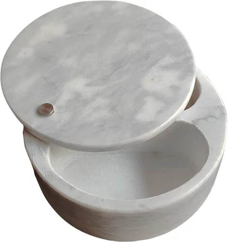 Vista 3 de Ritadeshop Cuenco de sal y pimienta/bodega de doble compartimento con parte superior giratoria para almacenamiento de sal, especias y hierbas
