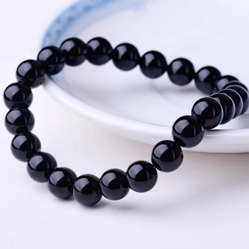 Vista 6 de Pulsera elástica de cuentas de cristal curativo de 8mm.
