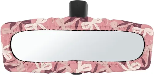 Vista 24 de Funda para espejo retrovisor de automóvil con estampado de vaca negro, protector de espejo retrovisor automático elástico
