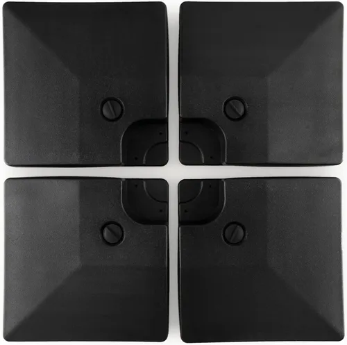 Vista 11 de Tangkula 4 piezas de 185 libras voladizas de patio con compensación de base de sombrilla para patio, relleno de agua y arena, resistente soporte