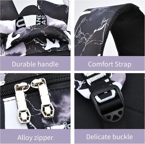 Vista 5 de Mochila de camuflaje para niños, mochila ligera de camuflaje para escuela primaria, mochila para escuela secundaria, mochila repelente al agua