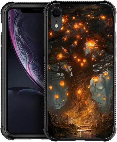 Vista 31 de CARLOCA Funda compatible con iPhone XR, iPhone XR para niños, hombres y jóvenes, diseño de nebulosa espacial, a prueba de golpes, antiarañazos