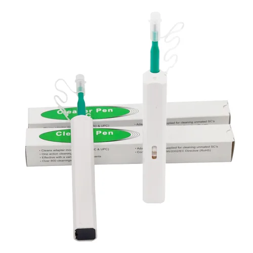 Vista 10 de 1 pc limpiador de fibra óptica Herramientas de fibra óptica Cleaing Pen para LC/MU 0.049 in Conector Más de 800 Limpia la cara del extremo