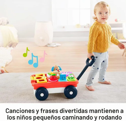 Vista 4 de Fisher-Price - Laugh & Learn Pull & Play Learning, vagón de reir y aprender, de halar y jugar, Multicolor