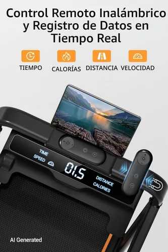 Vista 7 de Walking Pad Treadmill with 15% Incline & Handle Bar, Treadmills for Home