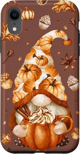Vista 24 de iPhone 14 Autumn Gnomo Love Pumpkin Spice, Fall Yall y funda de Acción de Gracias