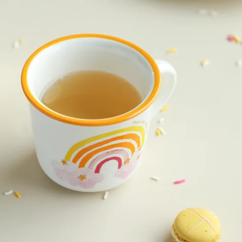 Vista 8 de TREEWOO Bonita Taza de Arcoíris de 12oz Buenos Días Taza de Cerámica con Asa Taza de Café Té Leche Agua Regalo para Hombres Mujeres Navidad