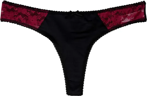 Vista 2 de LYYTHAVON - Juego de 7 tangas para mujer, encaje elástico, elastano y nailon