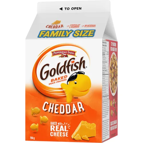 Vista 6 de Goldfish - Galletas cheddar de tamaño familiar, 26.46 oz/26.5 onzas, cartón {importado de Canadá}