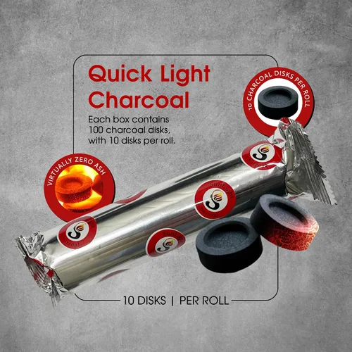 Vista 2 de Sunlight® Tabletas de carbón para incienso - Tabletas de carbón ligero rápido - Luces de disco de carbón - Rollos de quemador de resina de 1.299 in