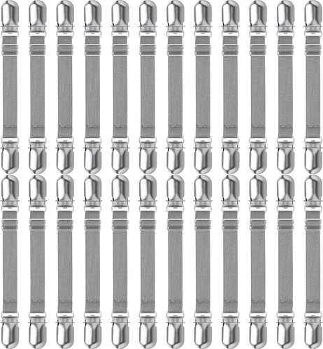 Vista 9 de Boao 24 correas de clips para sábanas de cama, resistentes y ajustables, soporte de cama ajustable, sujetadores de sábana de esquina para el hogar
