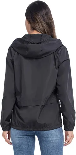 Vista 3 de Chubasquero JTANIB con capucha, para mujer, ligero y plegable, tallas S-XXL