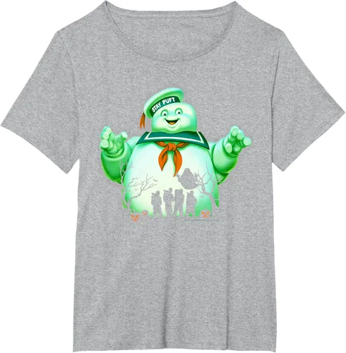 Vista 11 de Ghostbusters Marshmallow Man Group Shot Silhouette Camiseta Negro