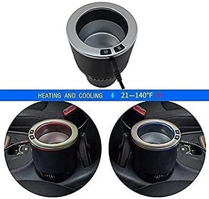 Vista 3 de BFYCHYC - Calentador de tazas de automóvil 2 en 1 de alta calidad, enfriador inteligente para taza de automóvil, soporte perfecto para vasos