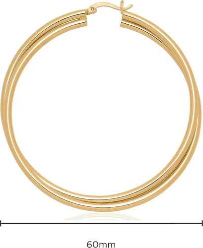 Vista 19 de Milla Crossover Twisted Hoop Earrings for Women – Hypoallergenic Silver or Gold Statement Hoops – Lightweight & Easy to Wear