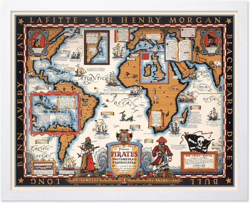 Vista 21 de Poster Master Póster retro de viaje con mapa monumental vintage de Florencia, arte italiano, gran regalo para hombres, mujeres, amantes