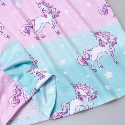 Vista 7 de Camisón de unicornio a juego para niñas y muñecas de 18 pulgadas