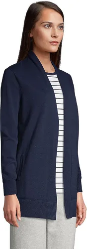 Vista 3 de Lands' End womens Long Sleeve Open Cardigan Sweater