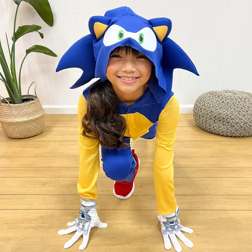 Vista 3 de Disguise Sonic Costumes for Kids, Official Sonic Prime Character Hooded Jumpsuits