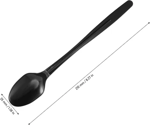 Vista 2 de JEUIHAU 400 cucharas de plástico de 8 pulgadas envueltas individualmente, cucharas desechables para refrescos y helados con asas largas, cucharas