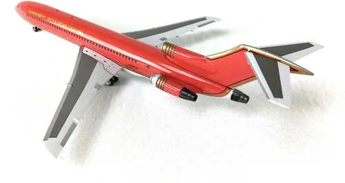 Vista 8 de A bordo 200 Braniff Ultra Rojo/Oro Boeing 727-200 Avión Modelo Miniatura Diecast 1:200 Parte # A012-IF722009