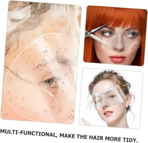Vista 3 de GALPADA 50 protectores de ojos para corte de pelo, viseras de plástico transparente para uso en peluquerías, maquillaje y corte de cabello, diseño
