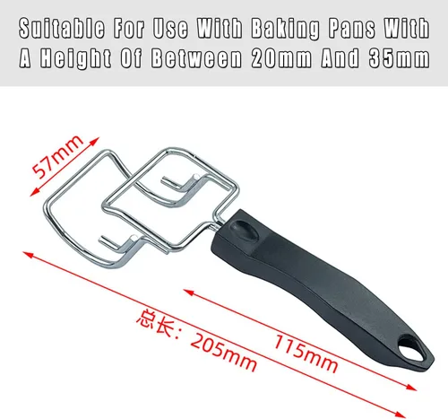 Vista 4 de Extractor de bandeja de horno tostadora de convección para freidora de aire, extractor de parrillas, clip para parrillas, clip para horno, clip