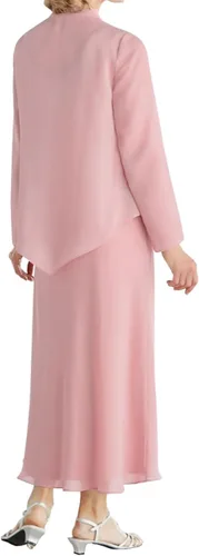 Vista 3 de ISABUFEI Mother of The Bride Dresses Long 2025 - Chiffon Mother of The Groom Dress with Jacket