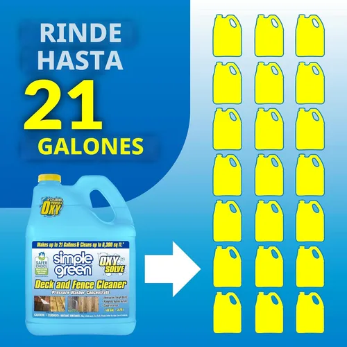 Vista 7 de Simple Green Oxy Solve Limpiador a presión para cubierta y cerca - concentrado 1 galón