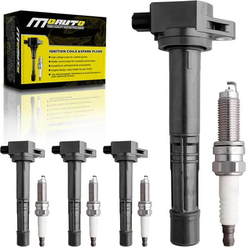 Vista 15 de Juego de 4 bobinas de encendido UF316 90919-02240 y 4 bujías de iridio compatibles con Scion Toyota XA XB Yaris Echo Prius Camry - L4 1.5L
