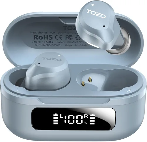 Vista 13 de TOZO NC9 Auriculares inalámbricos híbridos con cancelación activa de ruido