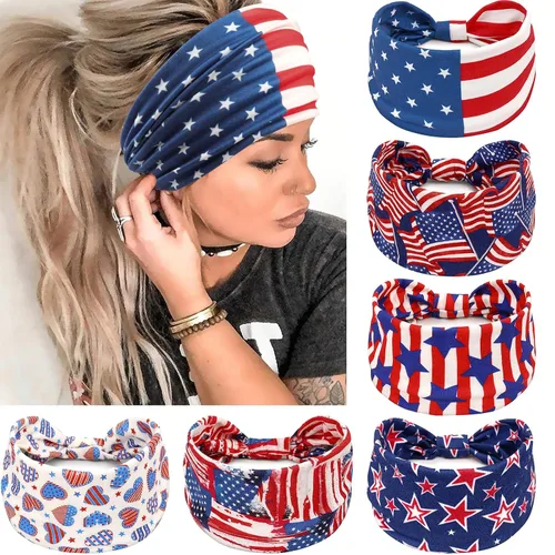Vista 11 de Awumbuk Diademas anchas para mujeres anudadas antideslizantes bandas para la cabeza suaves diadema turbante accesorios para el cabello boho africano