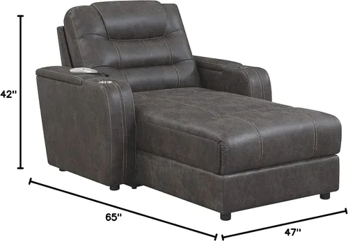 Vista 2 de Sunset Trading Tumbona eléctrica, cama individual XL, gris carbón