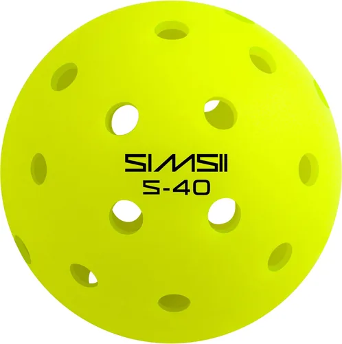 Vista 2 de S-40 - Pelotas de pickleball para exteriores, 40 agujeros, aprobadas por la USAPA, material de polietileno duradero, construcción sin costuras