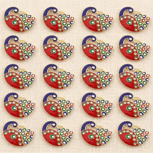 Vista 12 de LOVENSPIRE Paquete de 10 soportes decorativos Kalash Haldi Kumkum Roli Chawal/soporte de arroz Indio Festival Favor Diwali Rakhi Pooja Mandir Tika