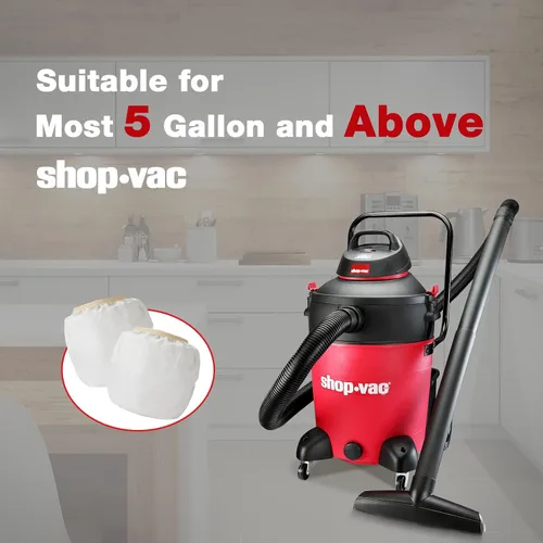 Vista 7 de Shop-Vac 90115 Dacron - Filtro de repuesto para la mayoría de aspiradoras Shop-Vac en húmedo/seco de 5 galones y más, 9011500, paquete de 2