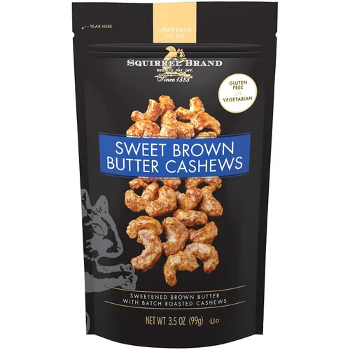 Vista 9 de Squirrel Brand Anacardos de chocolate con leche y mantequilla dorada, 3.5 onzas, bolsa resellable, sin gluten, aperitivos para adultos y niños