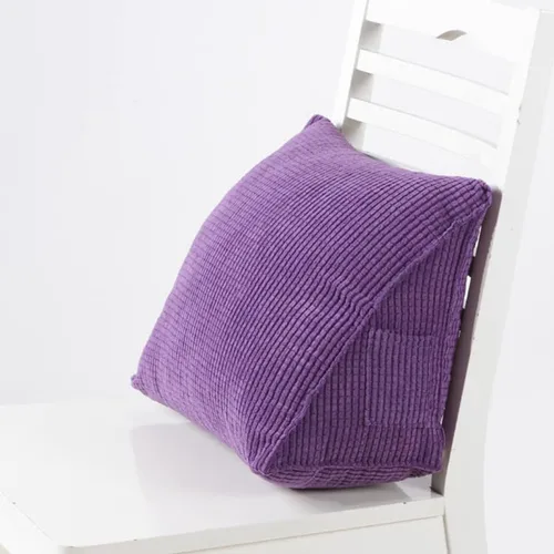 Vista 8 de Cojín de pana de algodón PP de alta elasticidad para respaldo, cojín de posicionamiento, almohada de lectura (azul)