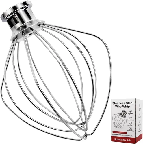 Vista 7 de K45WW 6-Wire Whip Attachment Fits KitchenAid Tilt Head Stand Mixer - Egg Heavy Cream Beater, Cakes Mayonnaise Whisk for Kitchen Aid Mixer Accessory