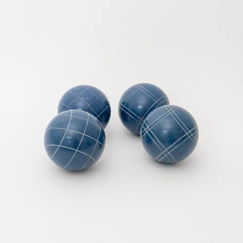 Vista 2 de Calidad Premium Basic Epco bochas paquete – 110 mm. Bolas de color blanco y azul, calidad bolsa de nailon, Mea