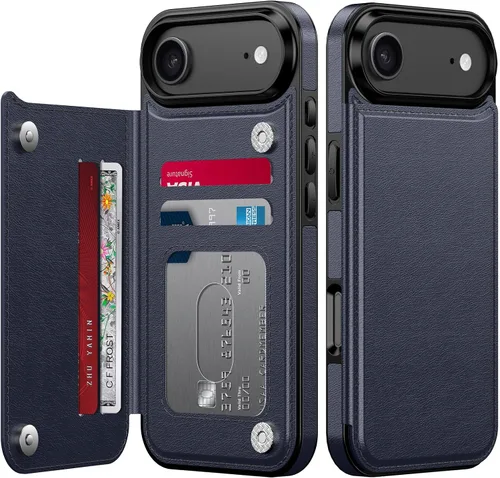 Vista 136 de LETO para iPhone 15 Pro Funda tipo cartera - Tapa tipo folio con patada - Diseños de moda - Tarjetero - Funda protectora para mujeres y niñas - 6.1